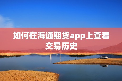 如何在海通期货app上查看交易历史？