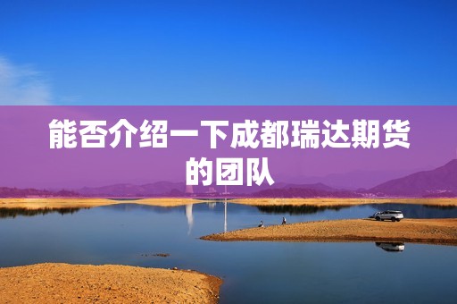 能否介绍一下成都瑞达期货的团队？